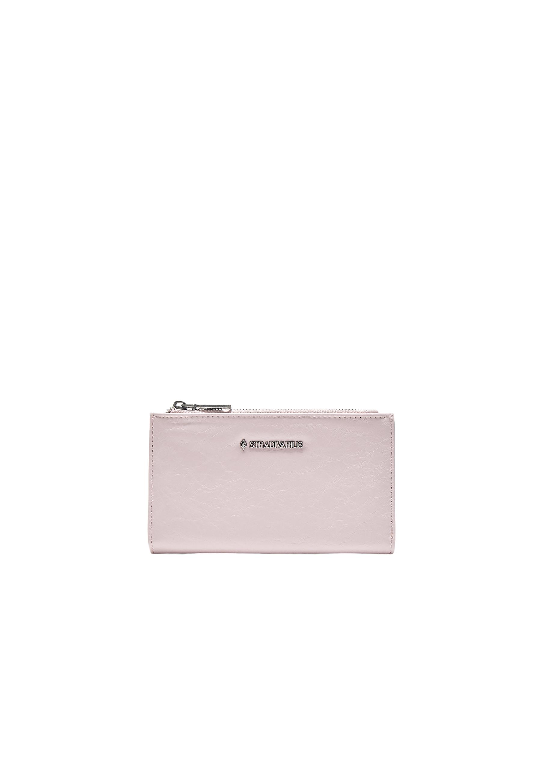 Basic zip-up purse — Pastel pink