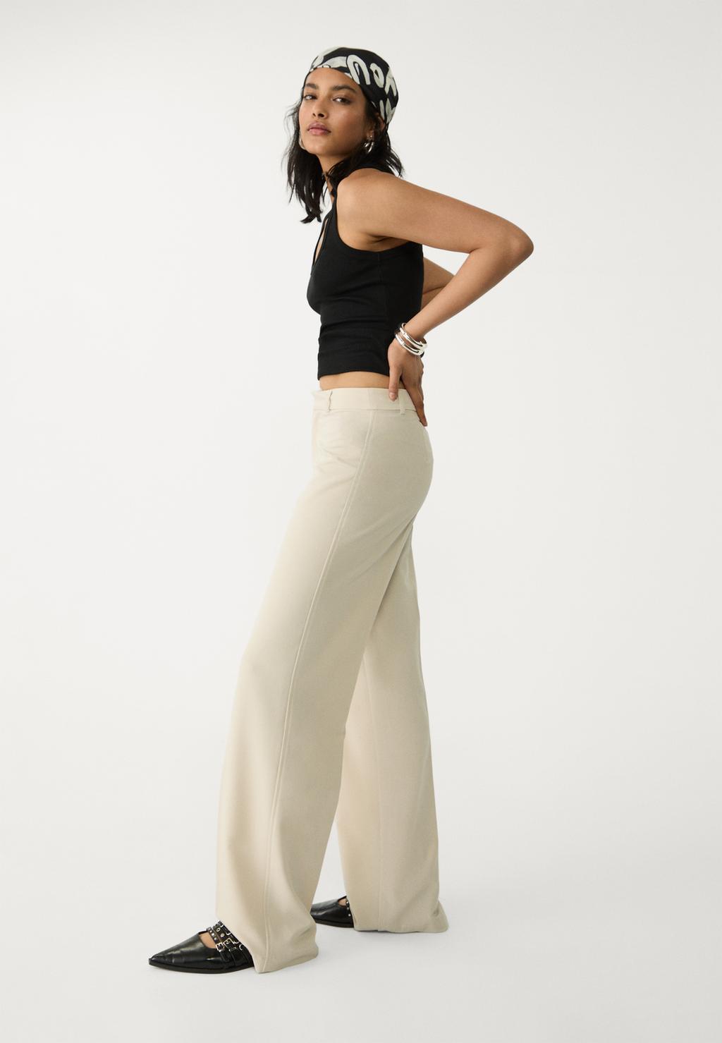 Pantaloni Donna Eleganti A Vita Alta - Gamba Larga, Comodi, Con Tasche, Per Lavoro E Tempo Libero