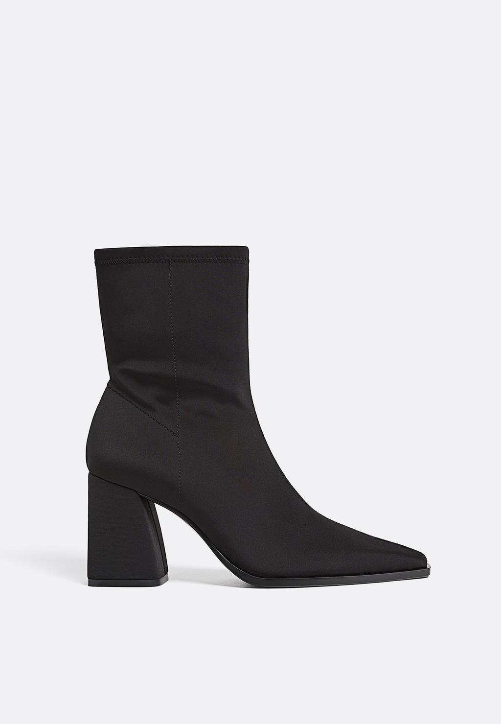Botines tacón efecto neopreno