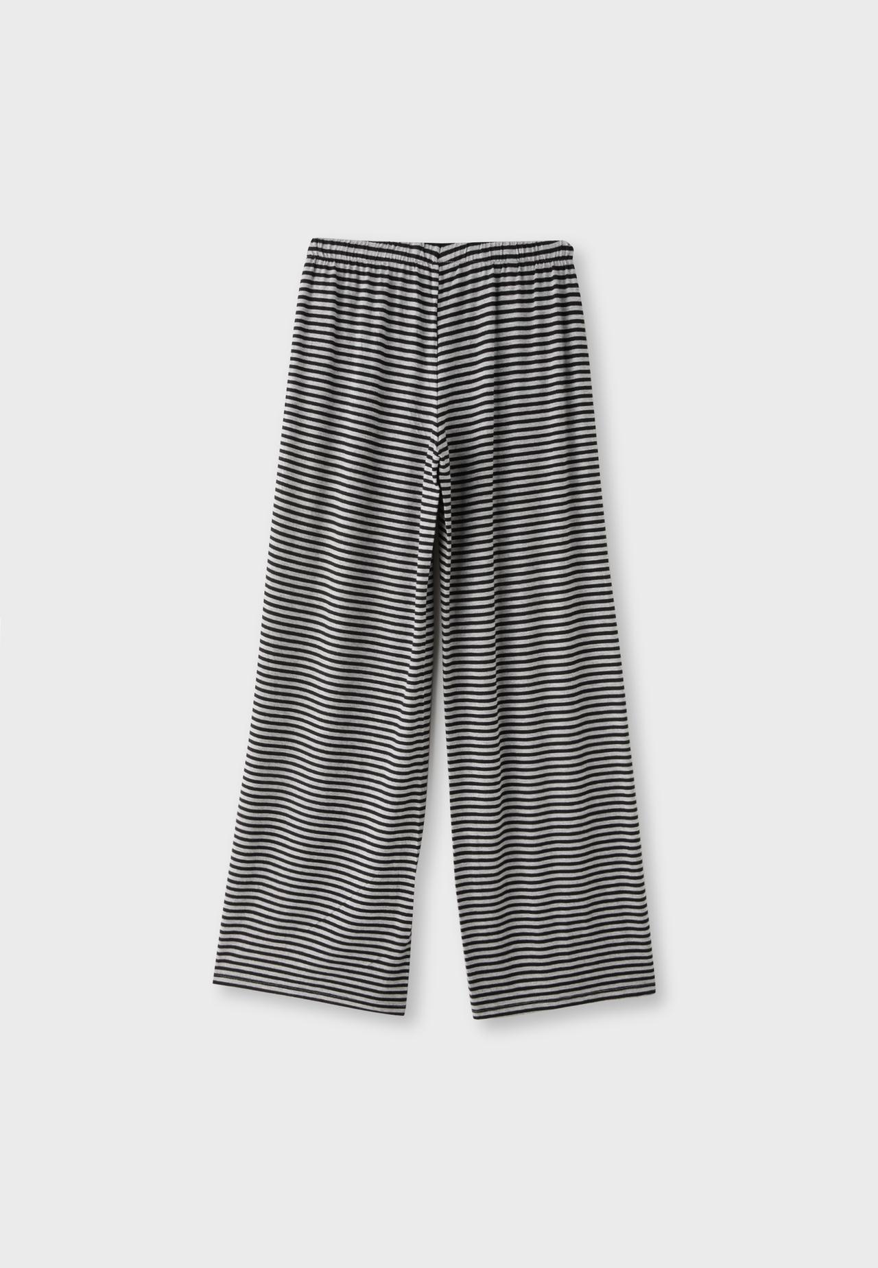 Striped slim-waist jogger trousers — Black