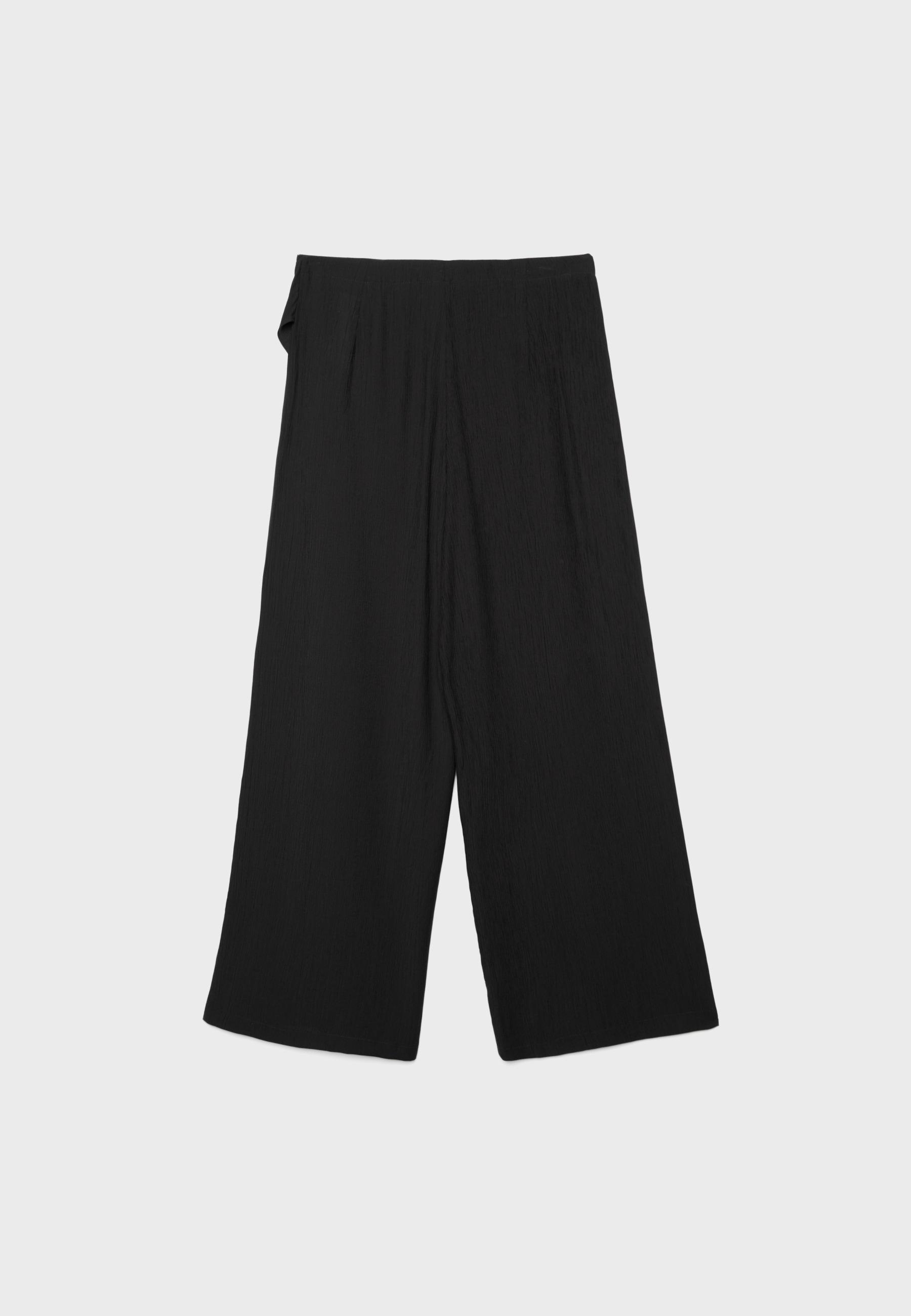 Flowing Sarong Trousers — Black
