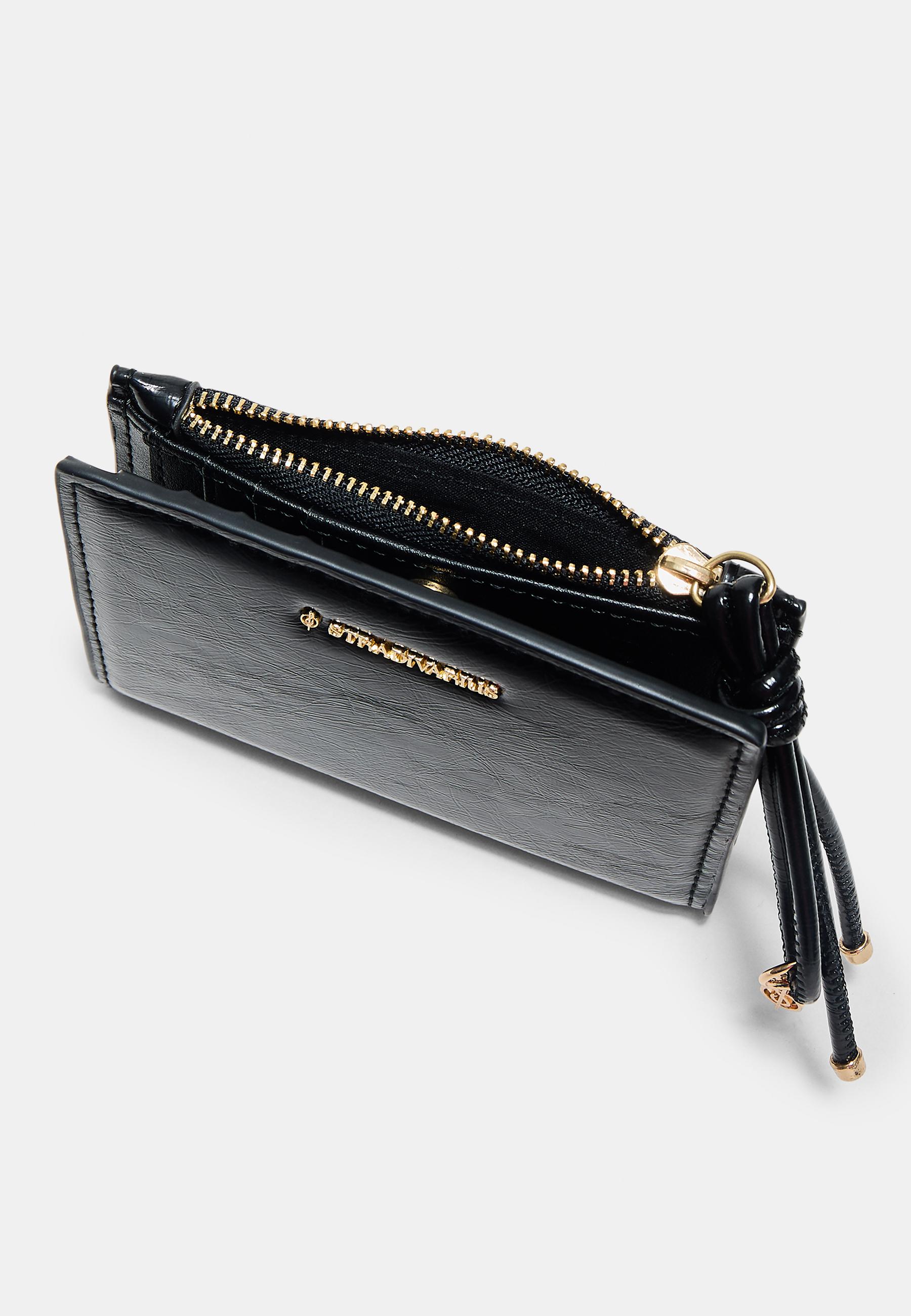 Purse with zip pull detail — Black