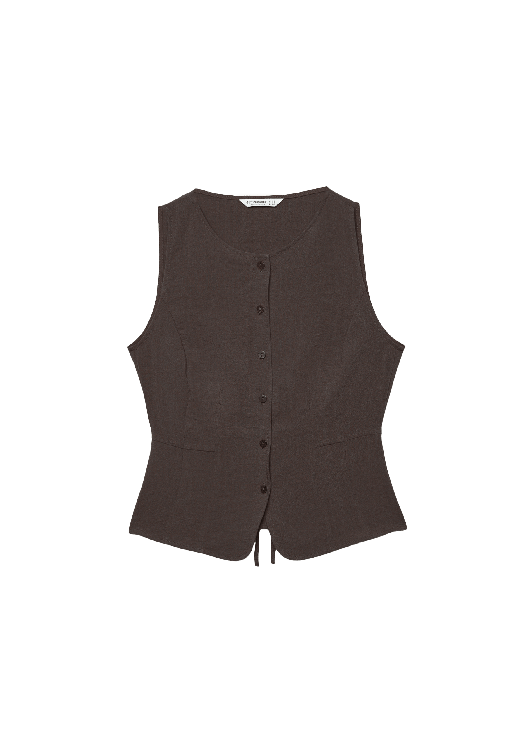 Buttoned waistcoat — Brown