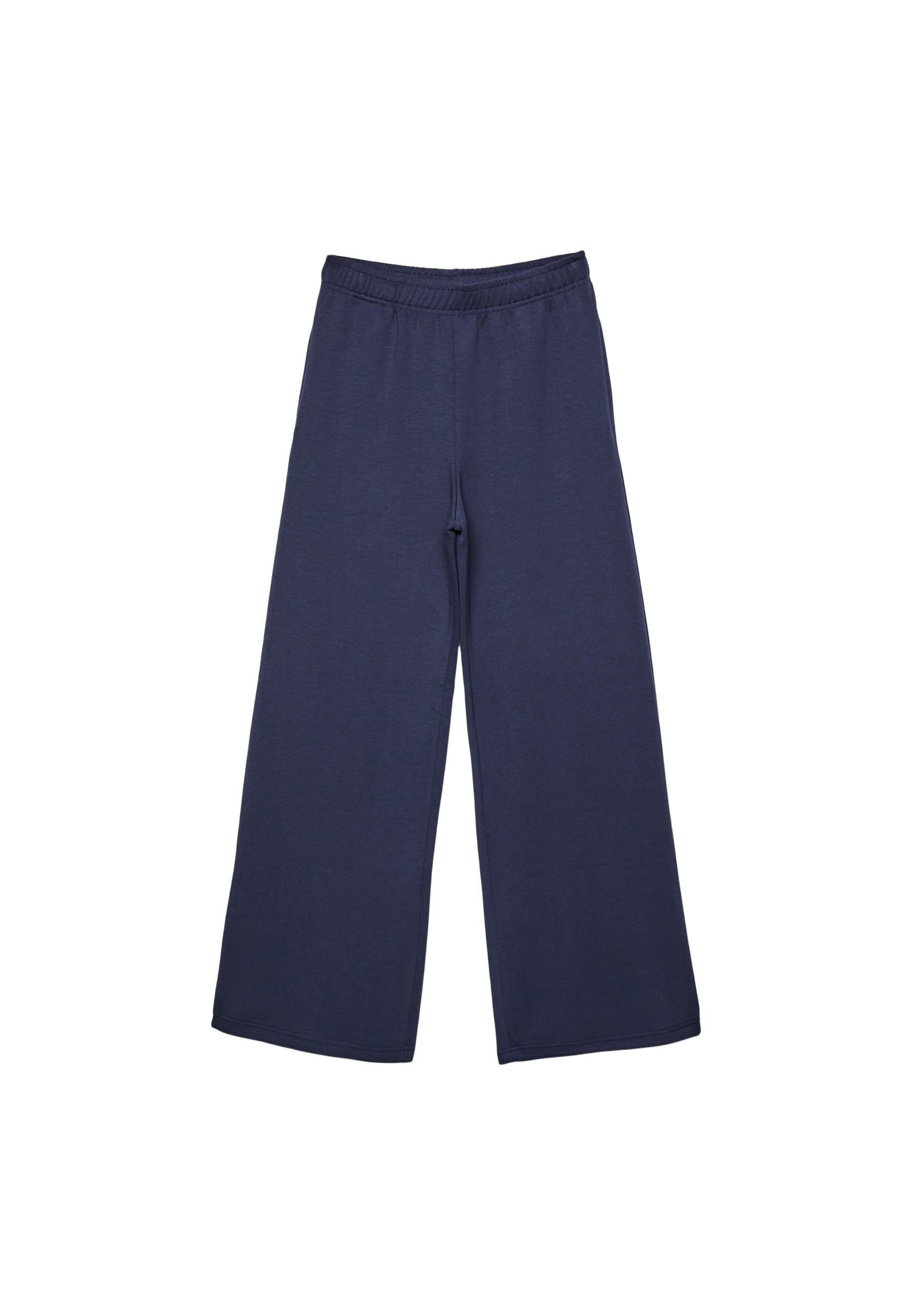 Wide-leg jogger trousers — Dark blue