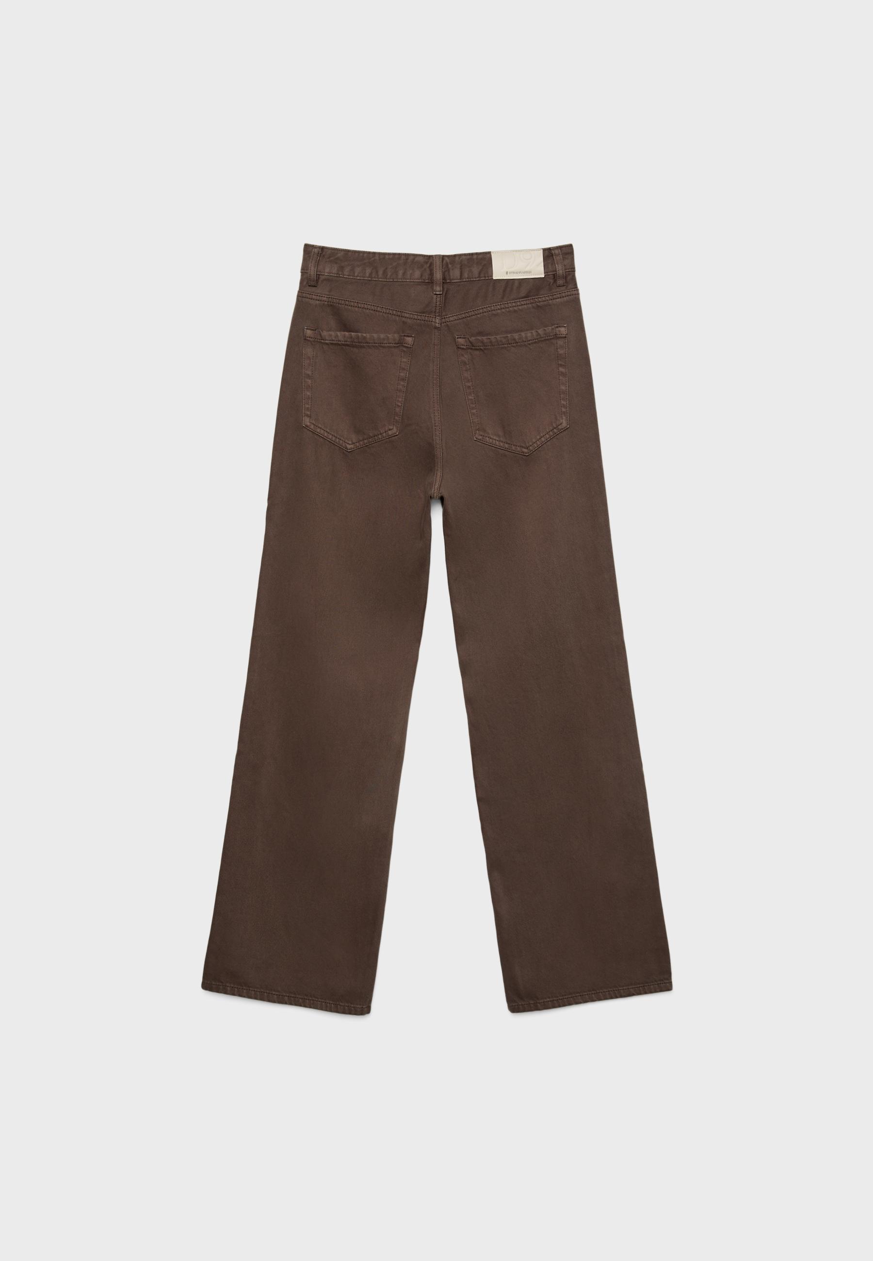 D92 Wide-leg straight-fit jeans — Brown