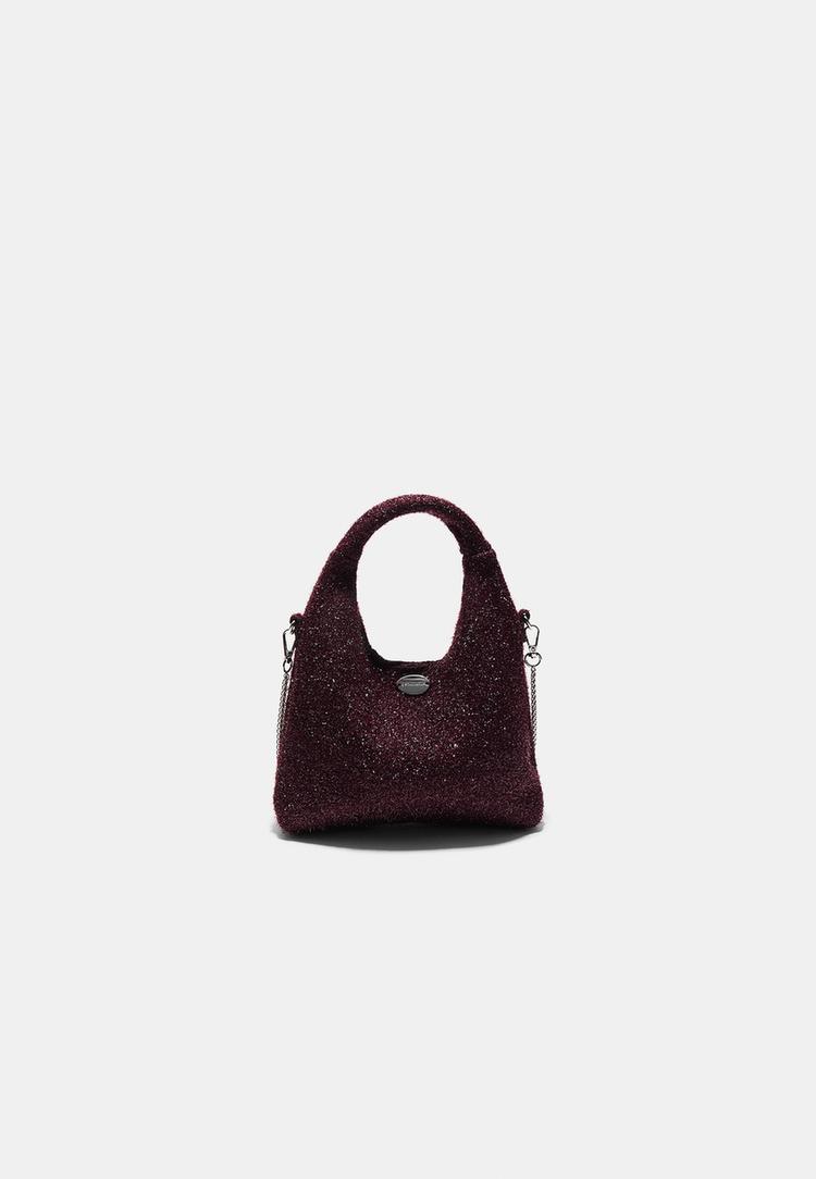 Stradivarius Trblietavá Kabelka Burgundy Os