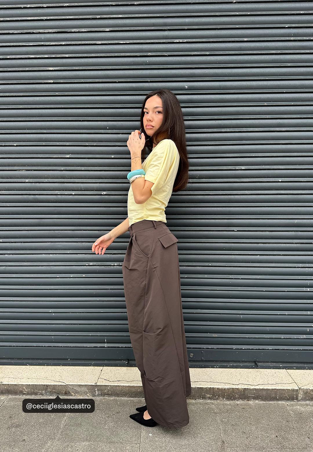 Barrel smart trousers — Brown