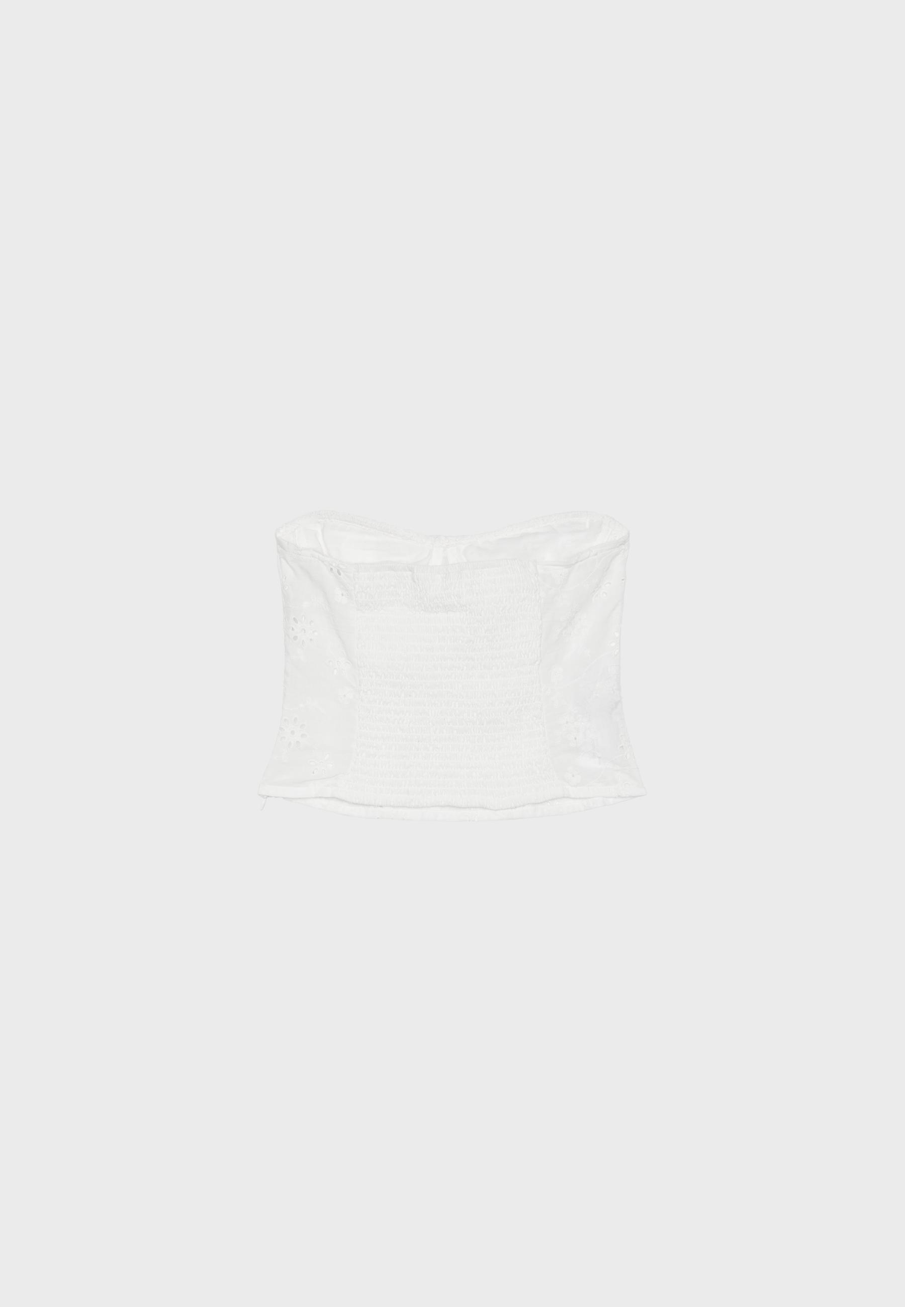 Corset bustier top — White