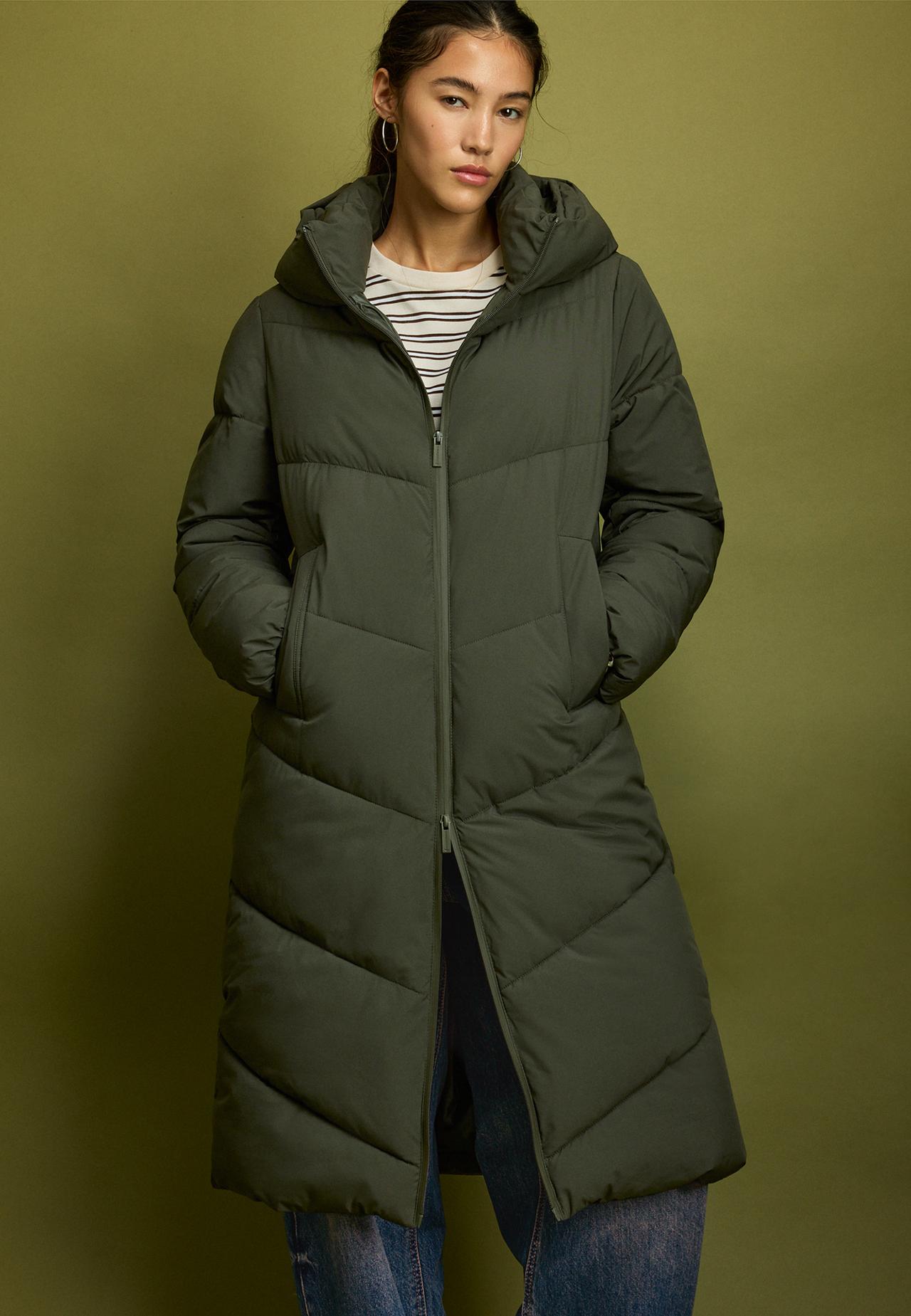 Basic puffer coat — Khaki