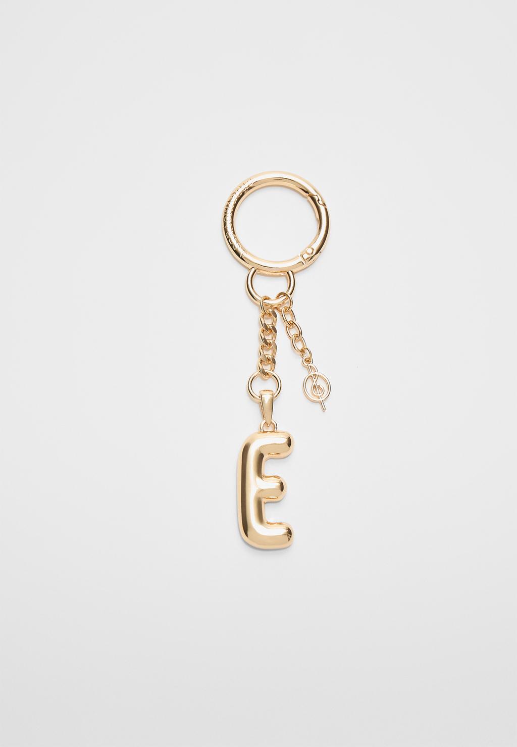 Initial charm key ring