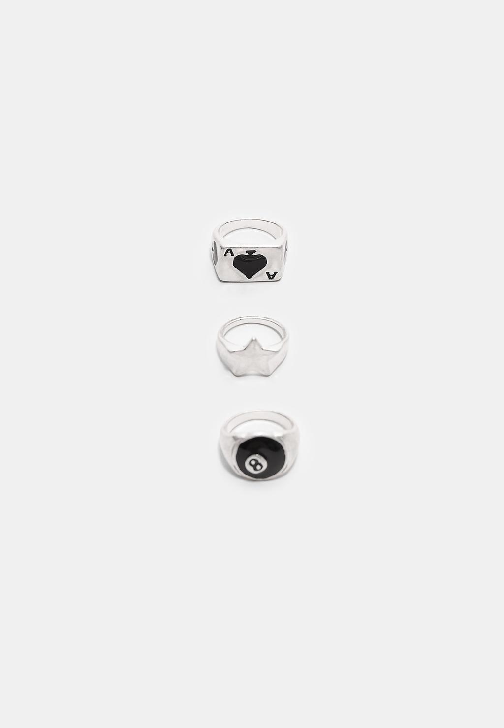 Set 3 anillos combinados