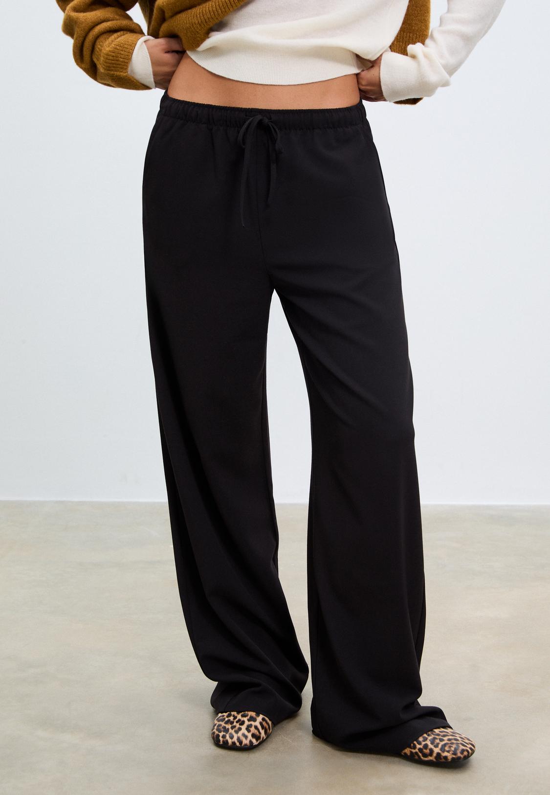 long flowy dress pants Tie Waist Flowy Wide Leg Dress Pants main image 1