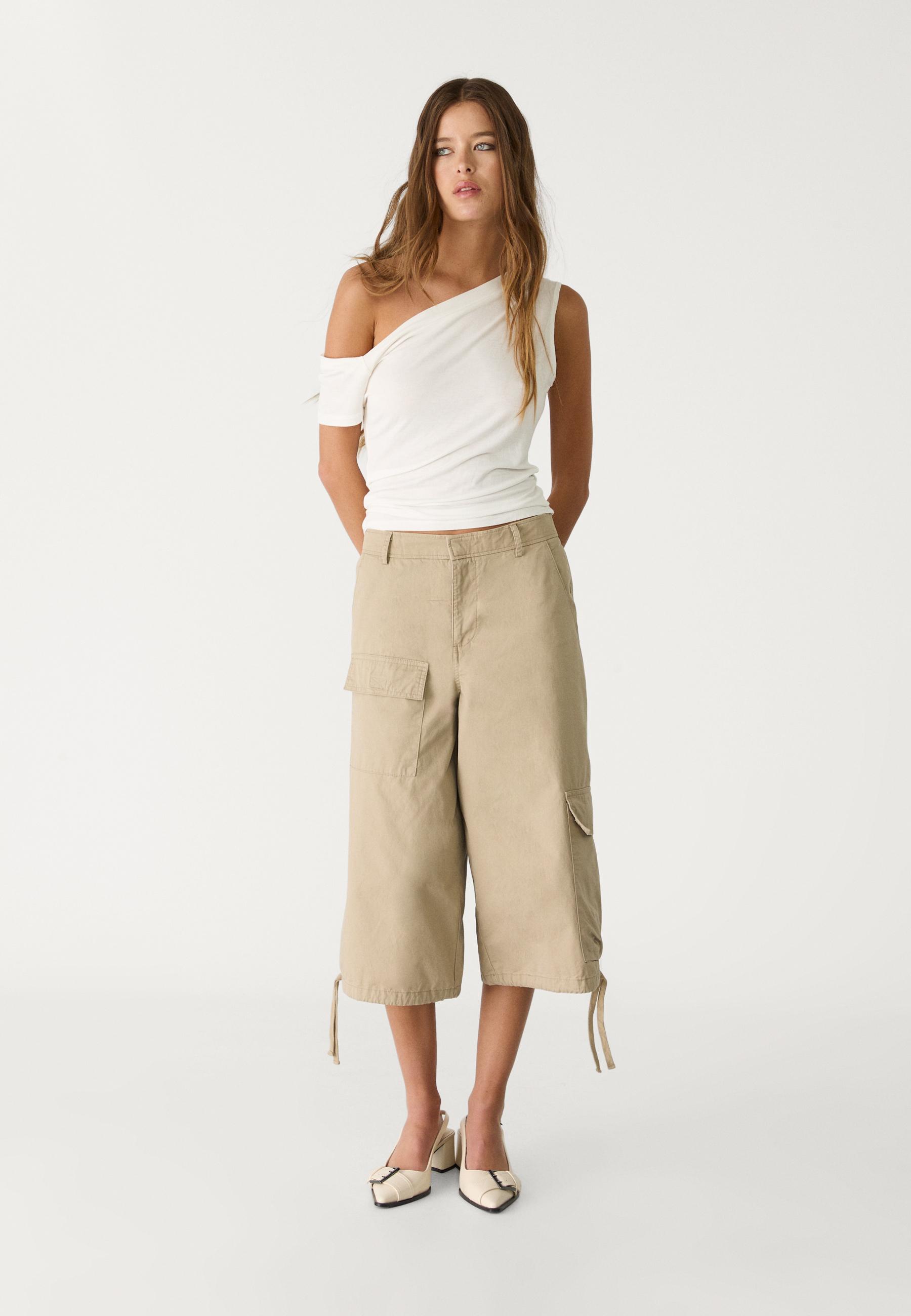 ★ SPAO★ Women's Cargo Bermuda Shorts SPTHF24G11 Terra & Sky Women's Plus Cargo Bermuda Shorts, Sizes 16W-24W