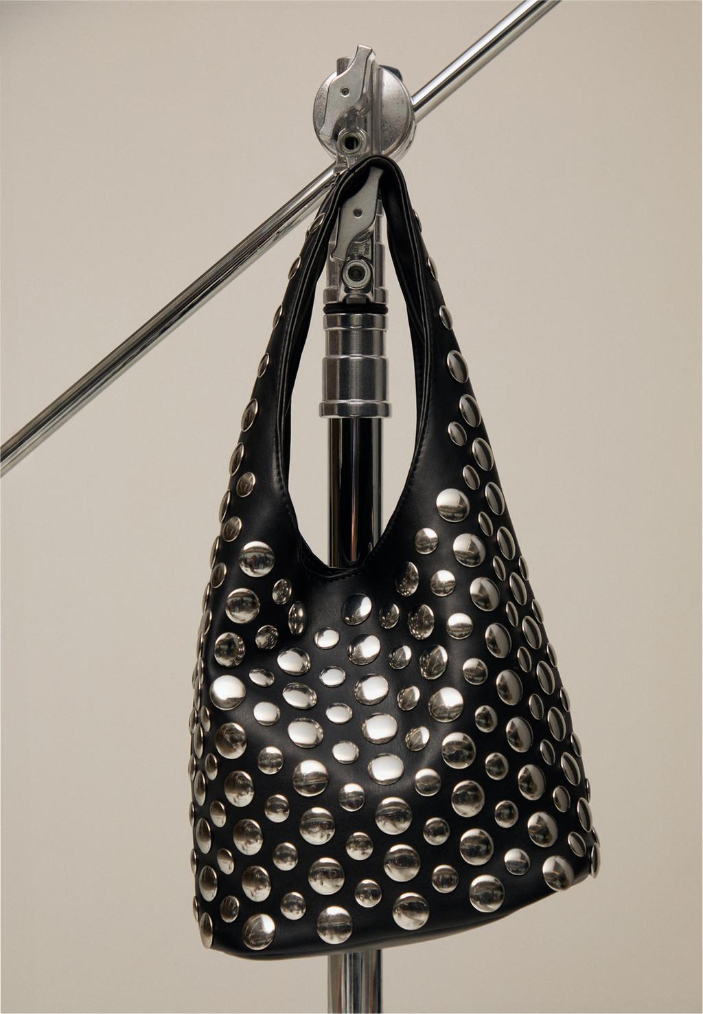 Studded shoulder bag