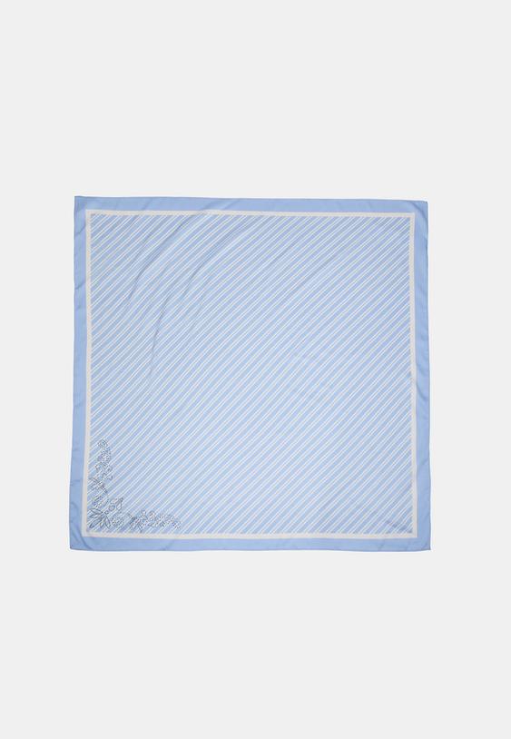 foulard a righe diagonali con tocchi