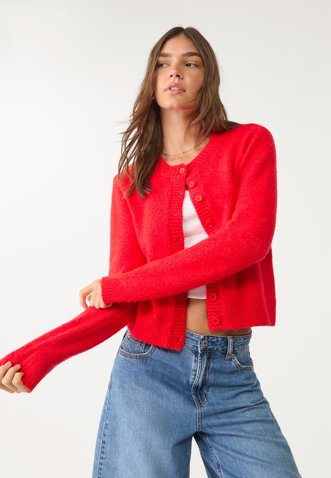 Vaquero Chaqueta Larga Punto Stradivarius Stradivarius Tiene La