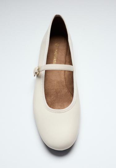 Basic Mary Jane ballet pumps — ECRU 2