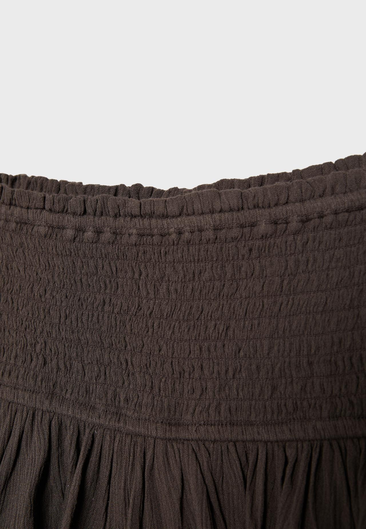 Ruffled mini skort — Brown