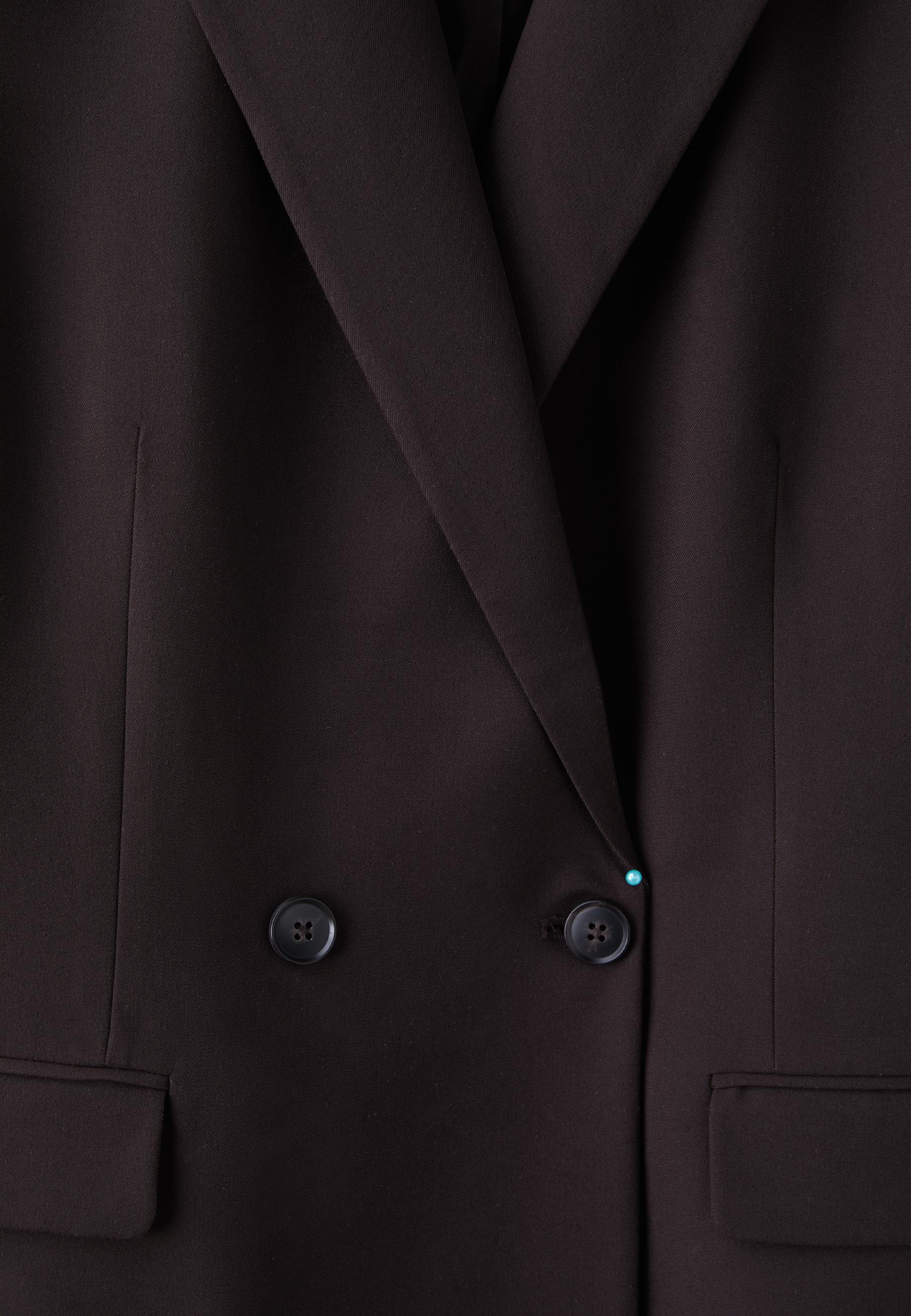 Straight buttoned blazer — Brown