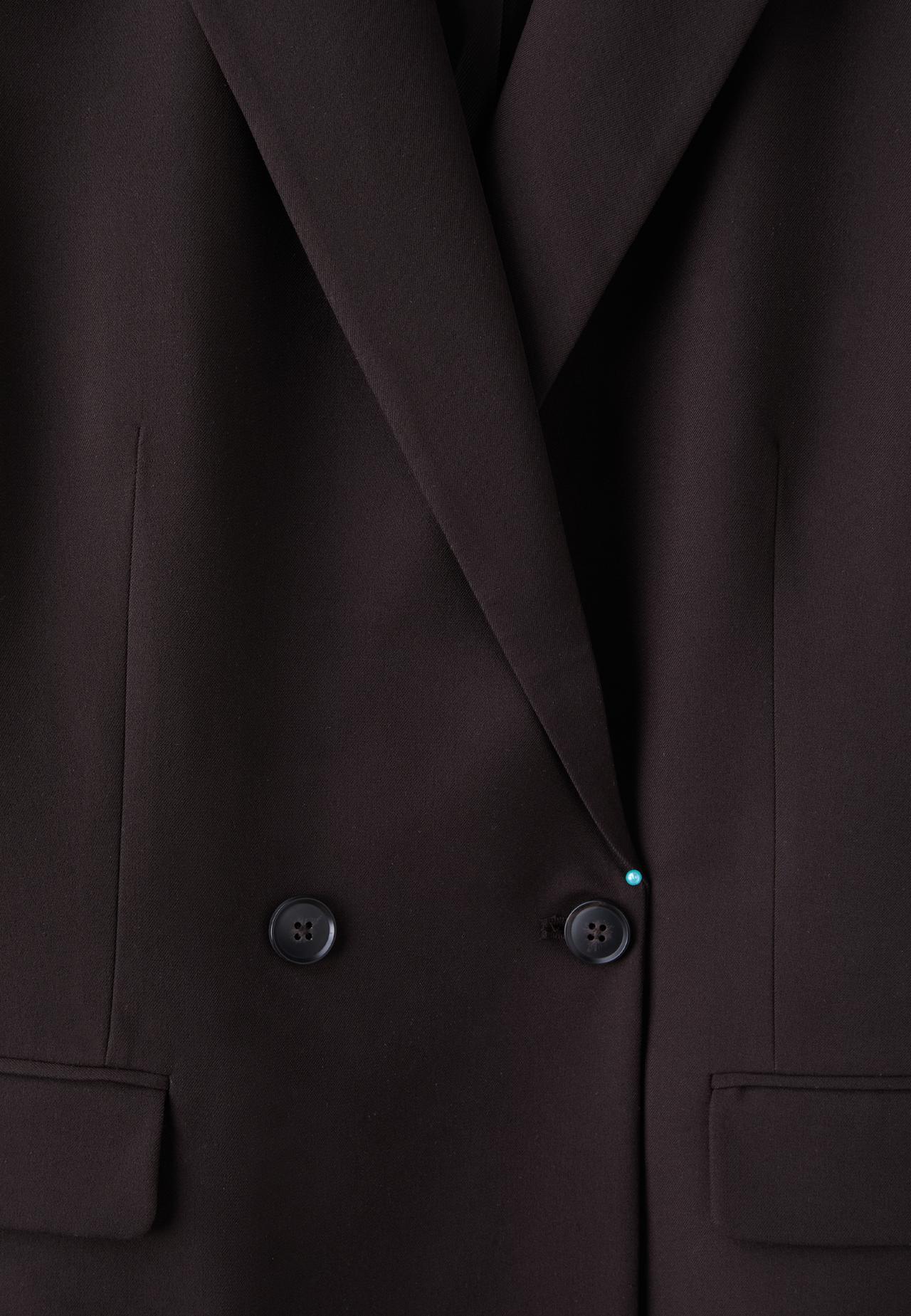 Straight buttoned blazer — Brown