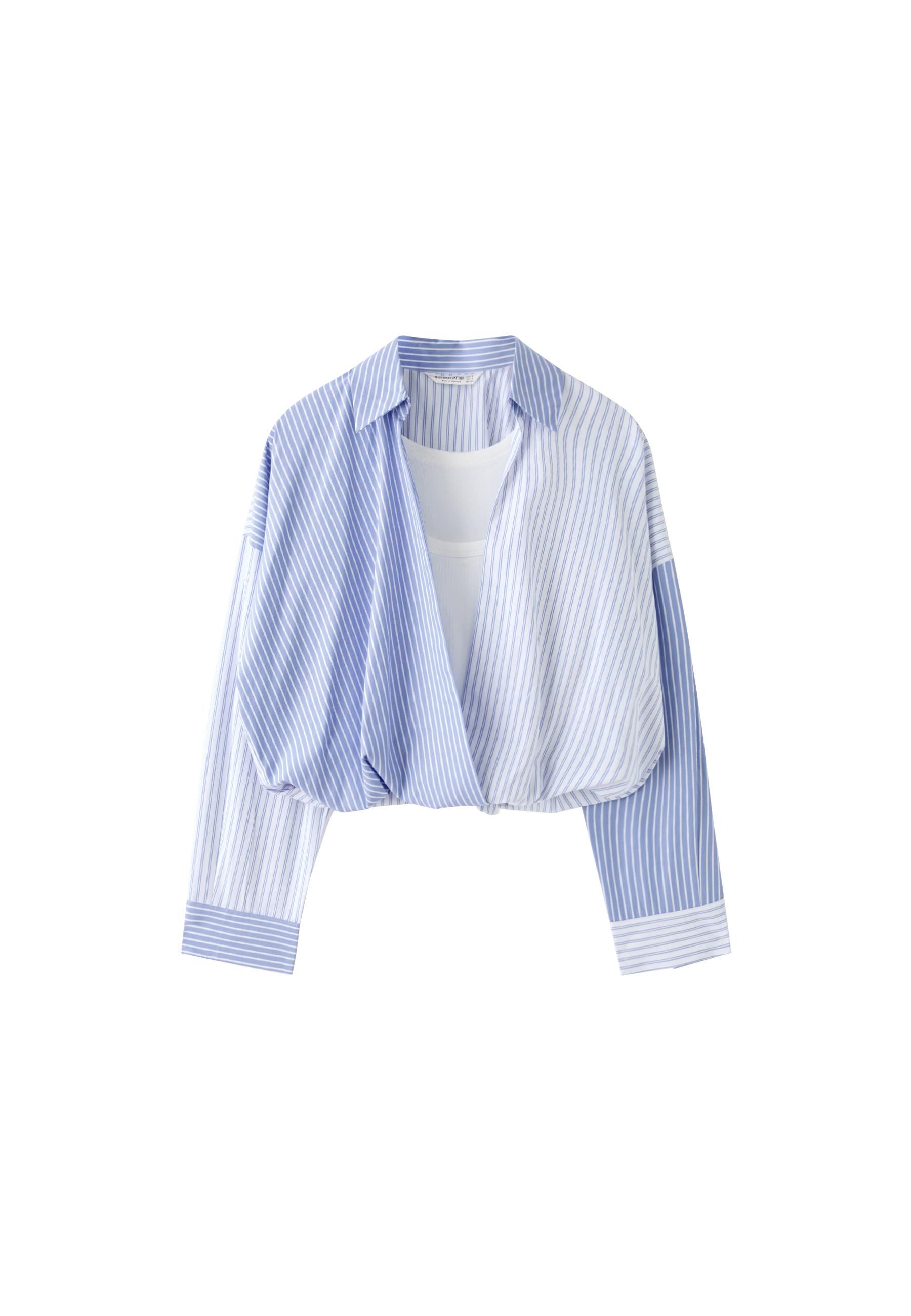 Combined balloon shirt — Sky blue