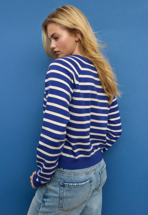 chaqueta punto botones manga ranglan