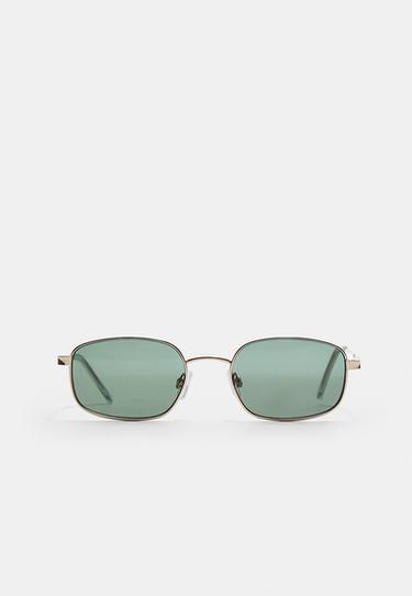 Rectangular metal sunglasses — Gold 1