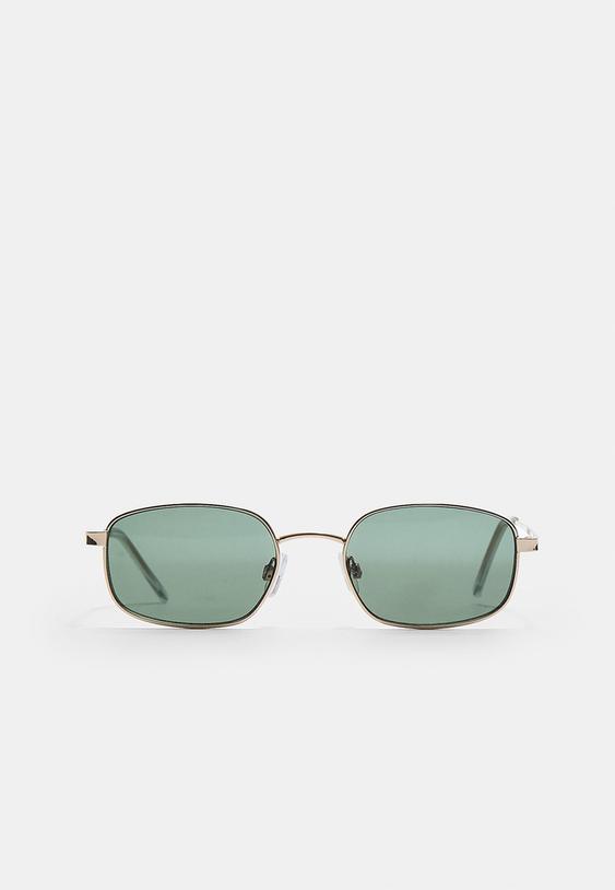 rechthoekige metalen zonnebril