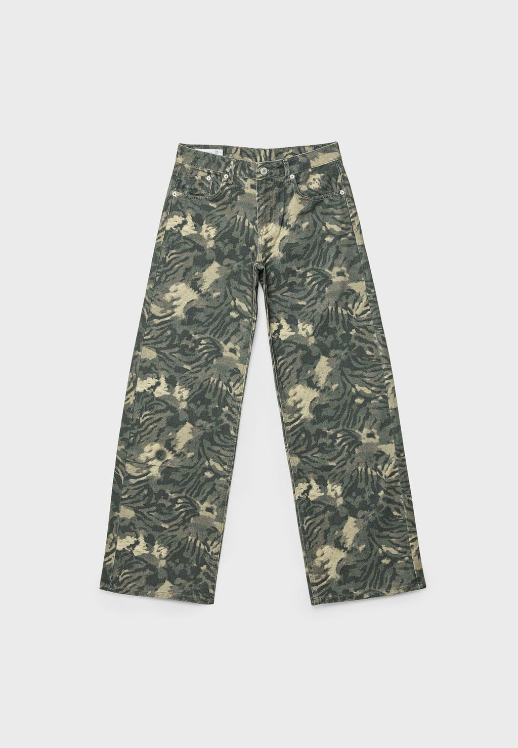 Pantalón wide low estampado