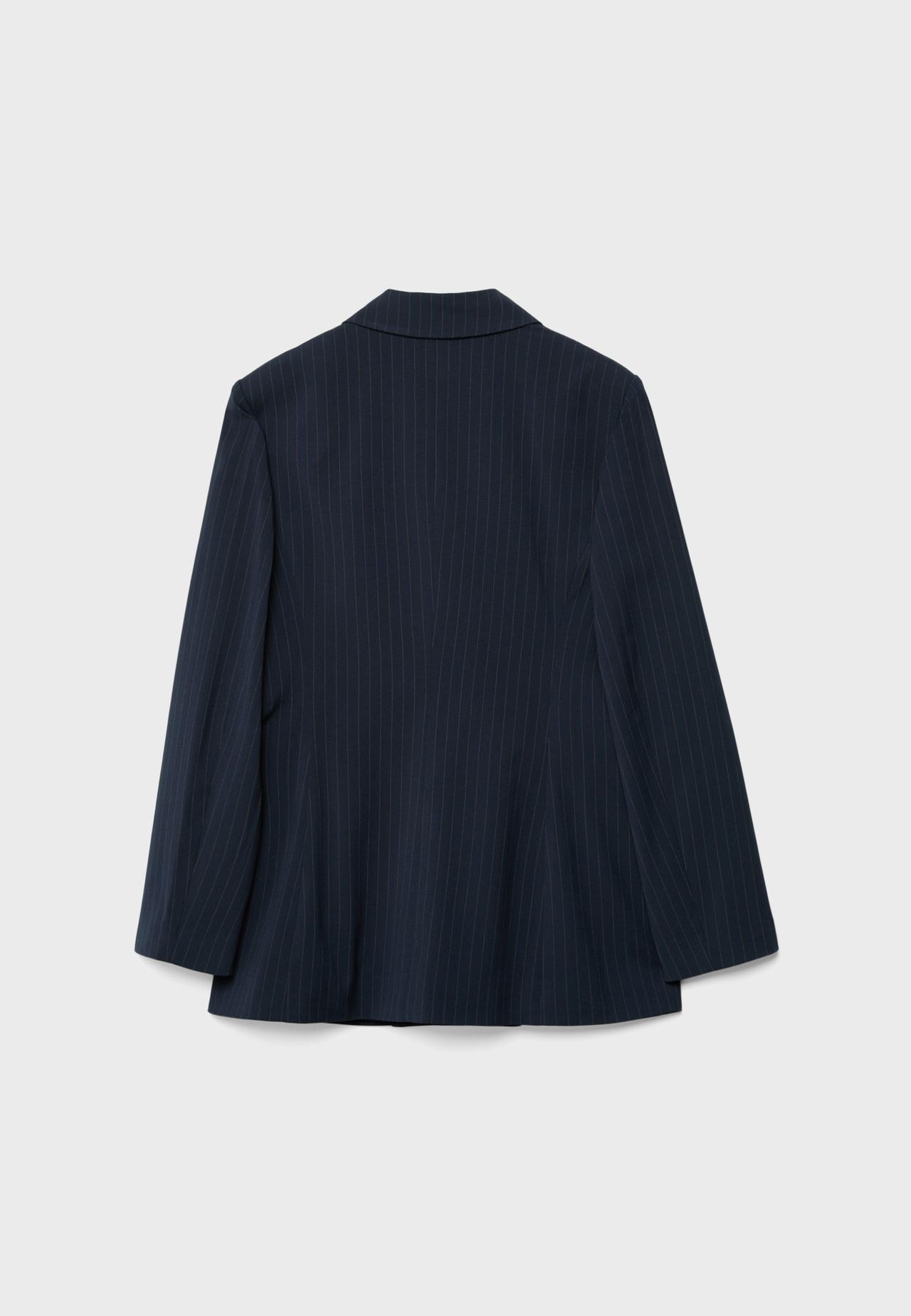 Striped tailored blazer — Navy blue