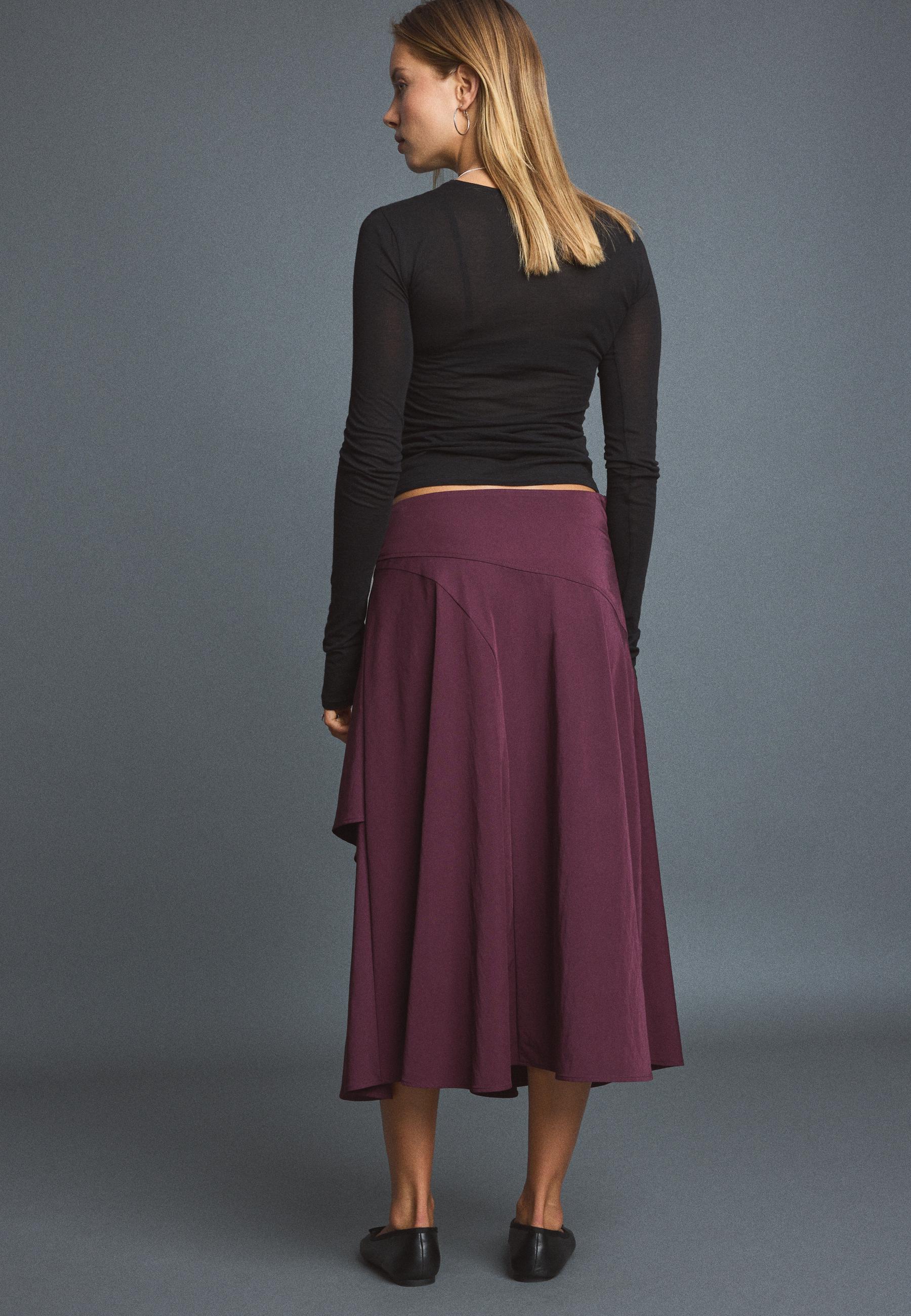 Layered midi skirt — Purple