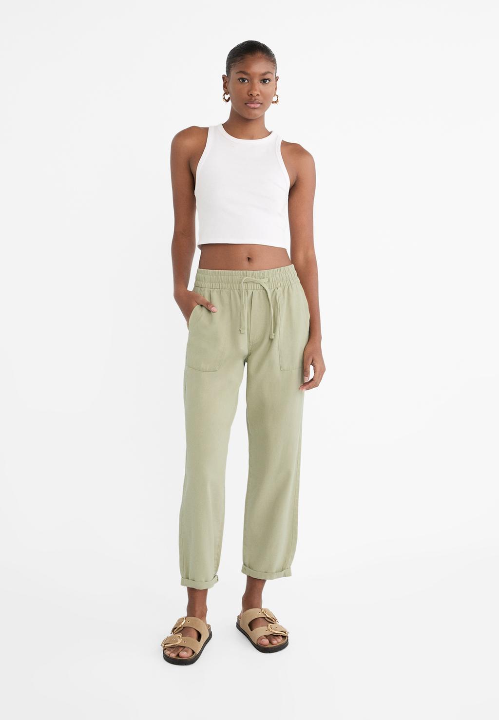Pantalon fluide sergé