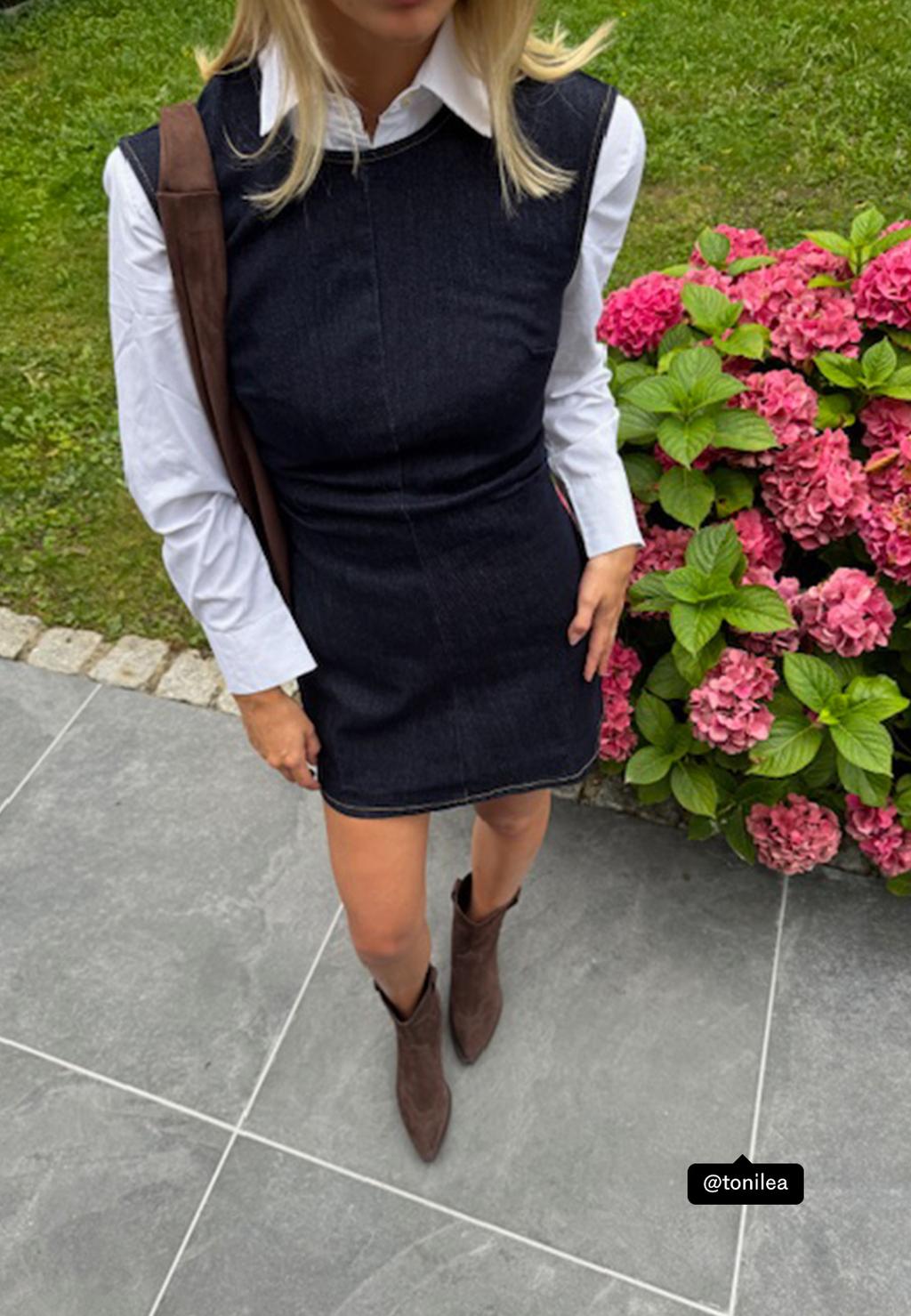 Vestido corto denim