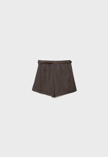 Flowing shorts with belt — Brown 8