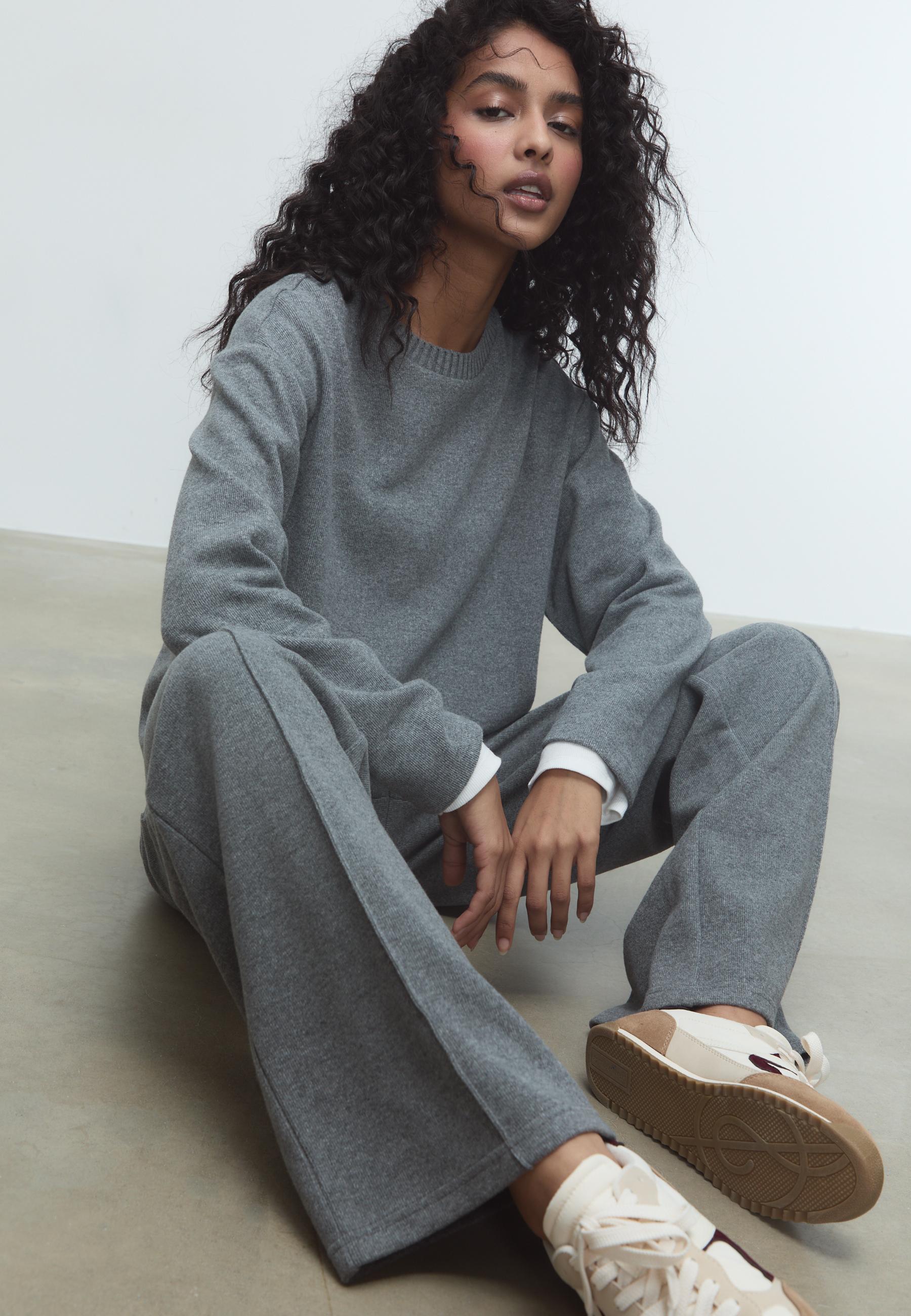 Pantalon en maille nervurée