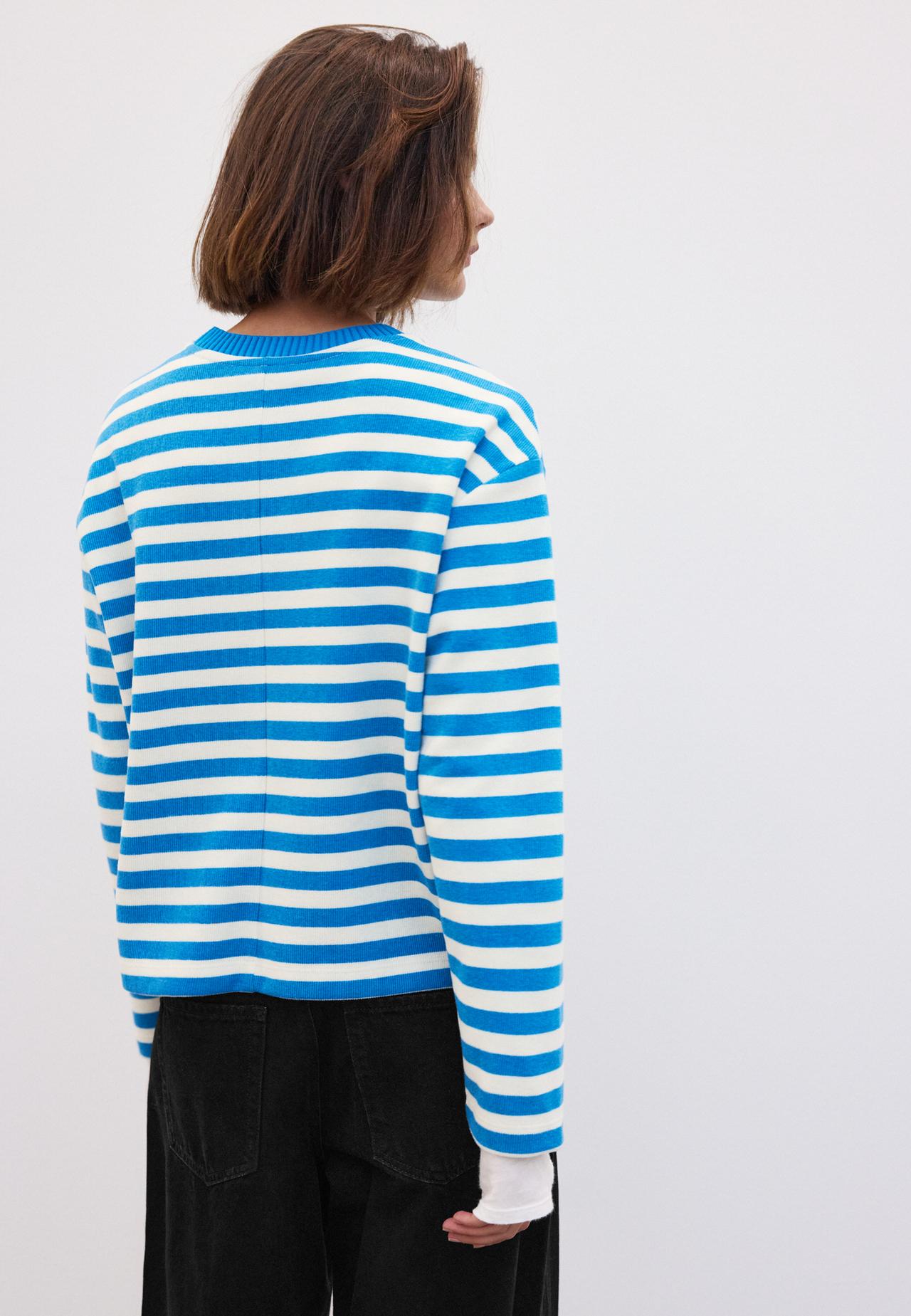 Knit round neck T-shirt — Turquoise