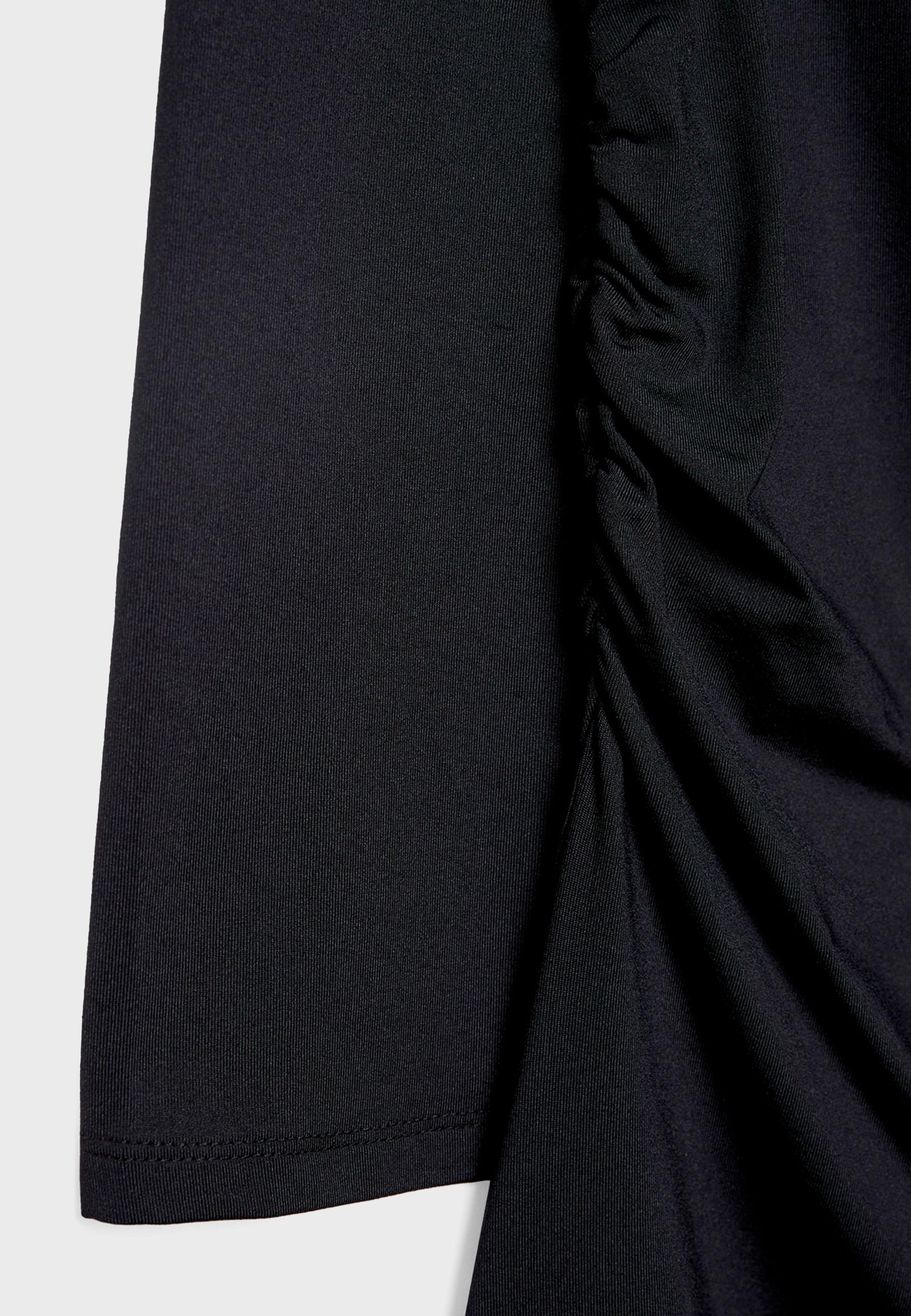 Short asymmetric dress — Black