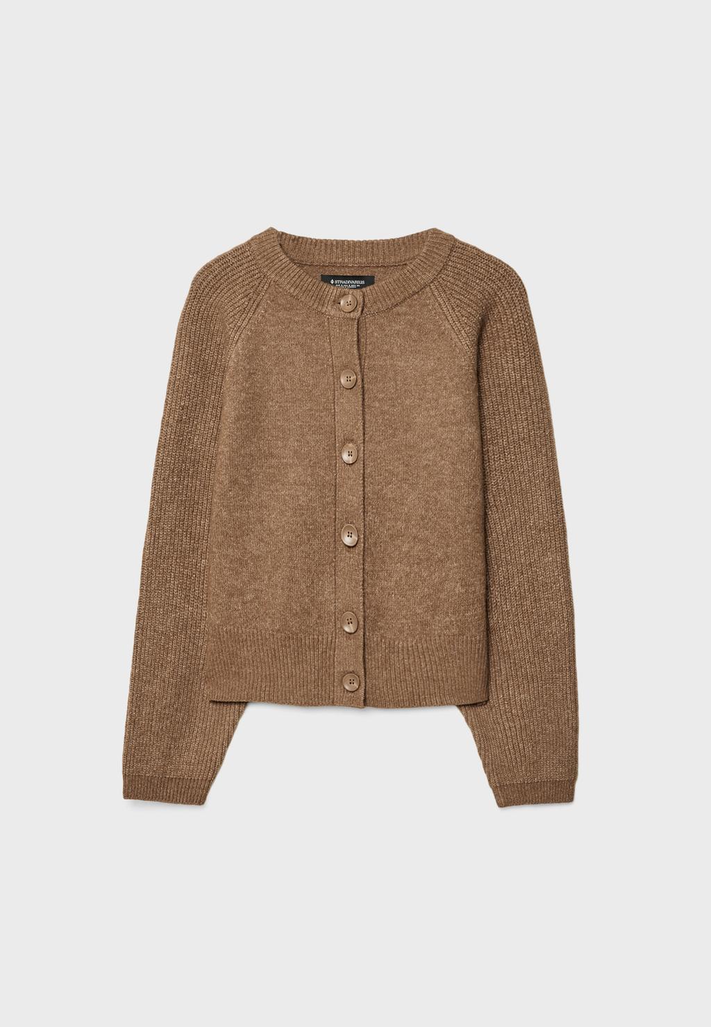 Sweter rozpinany z dzianiny