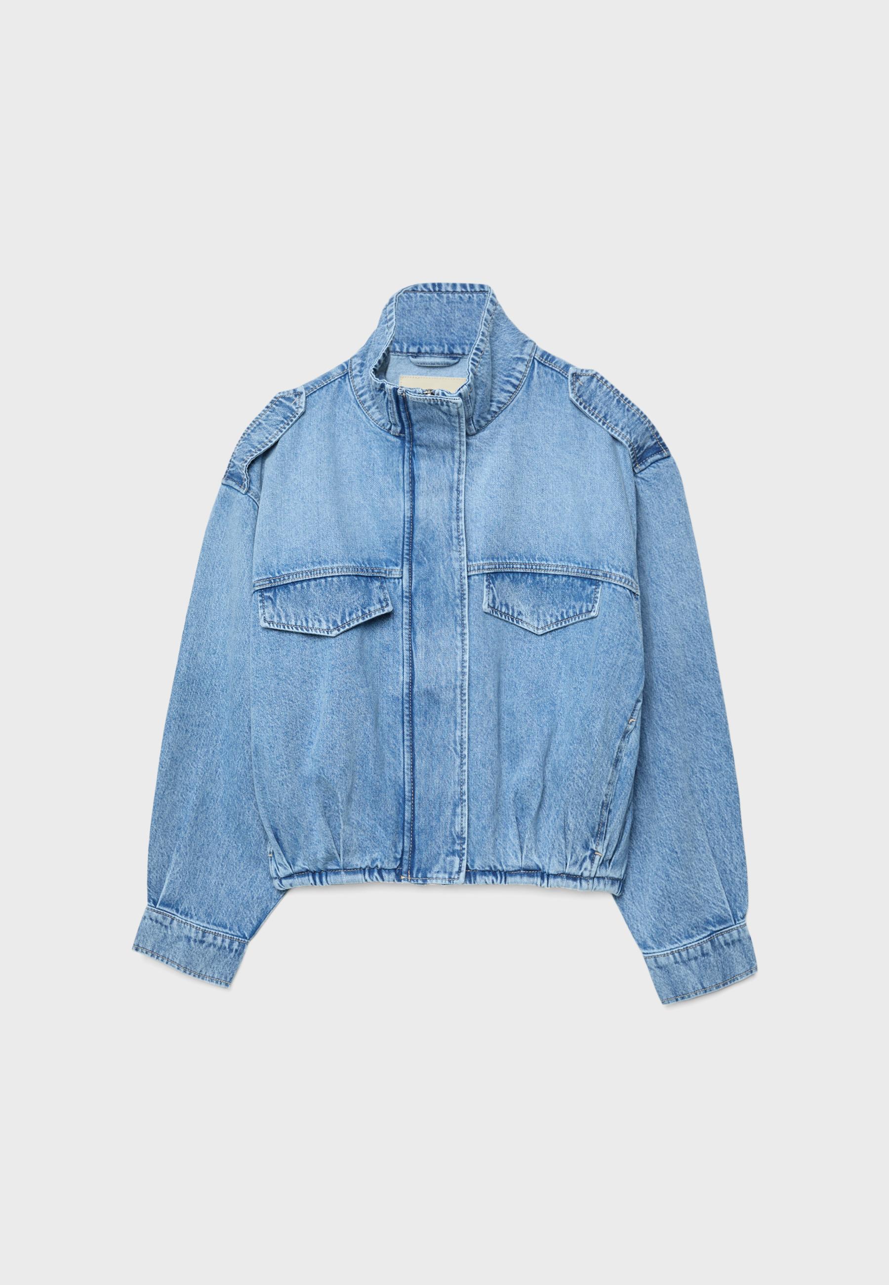 Balloon denim jacket - Women's fashion | Stradivarius Romania