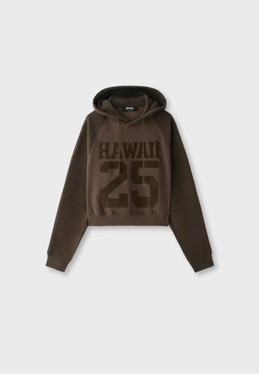 Positional contrast sweatshirt — Brown 7