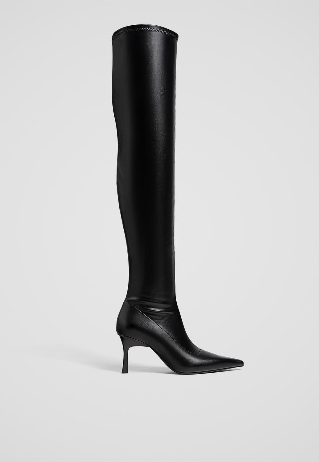 Over-the-knee boots with stiletto heels