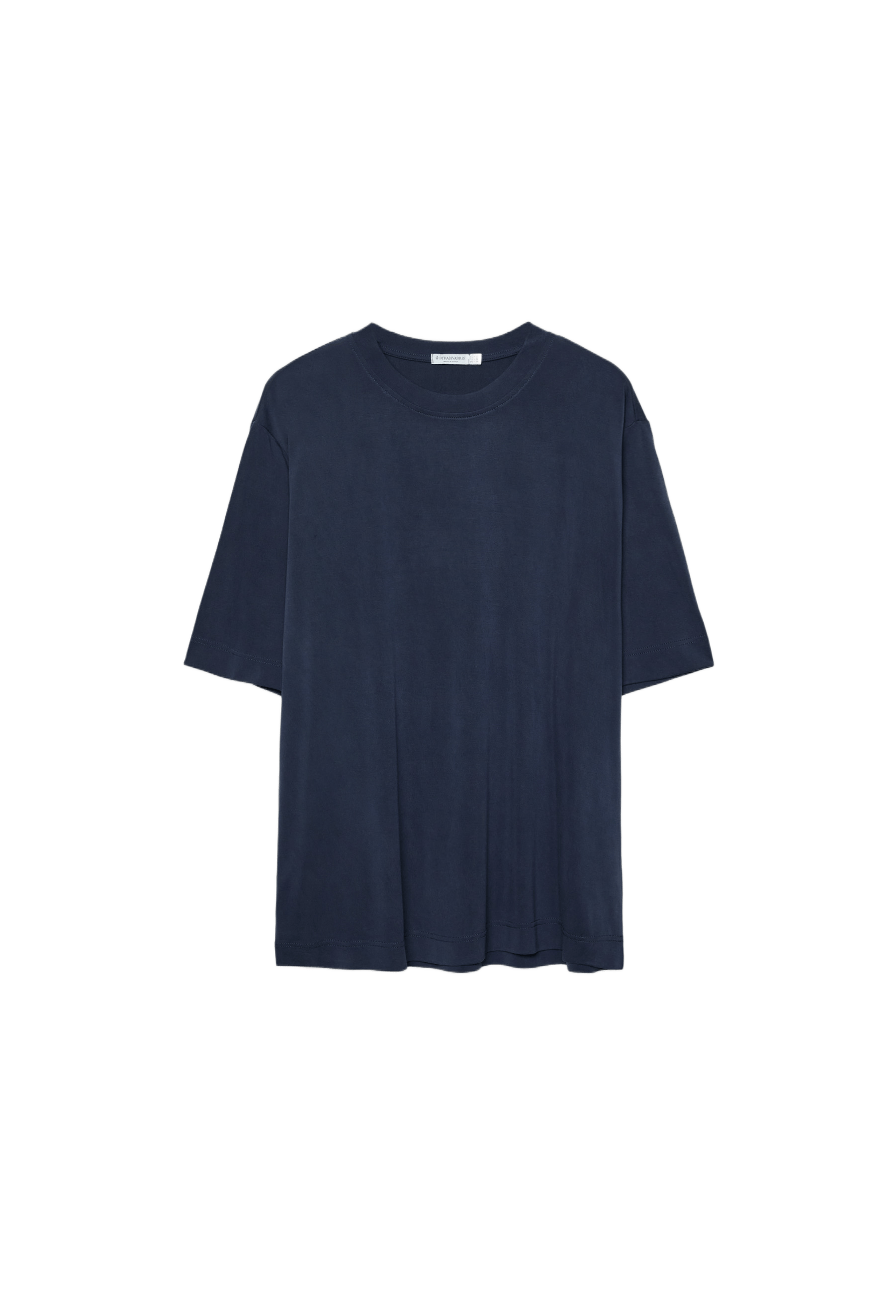 Soft-touch oversize turtleneck — Dark blue