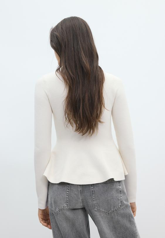 sweater de malha com peplo