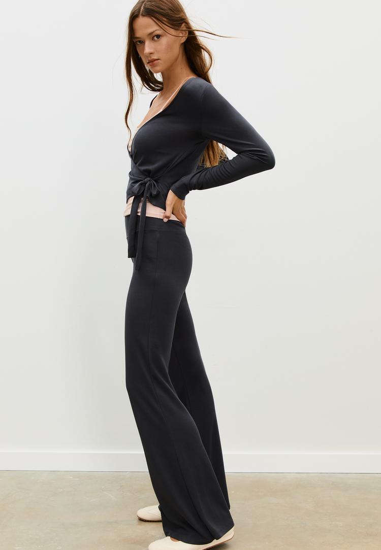 soft modal bell bottom trousers