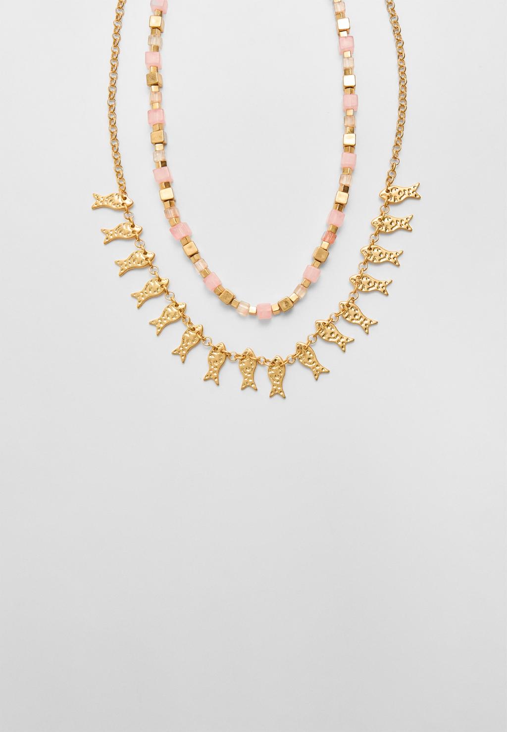 Collar De Mujer En Oro Rosa 9K (375) - Diseño Elegante, Ideal Para Regalo Con Caja