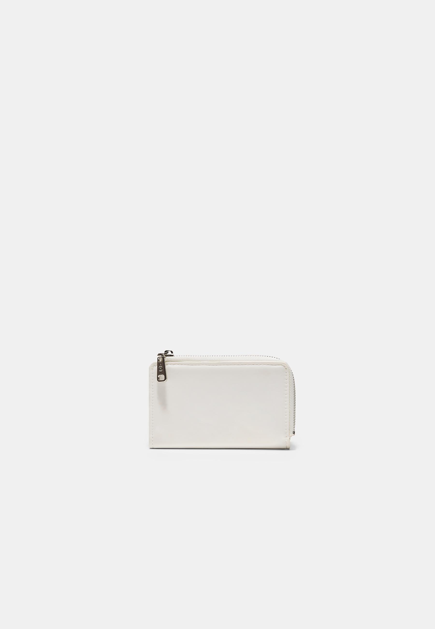 LEATHER EFFECT CARD HOLDER — White