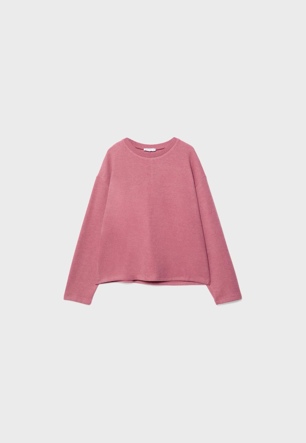 Bisiklet yaka örme t-shirt