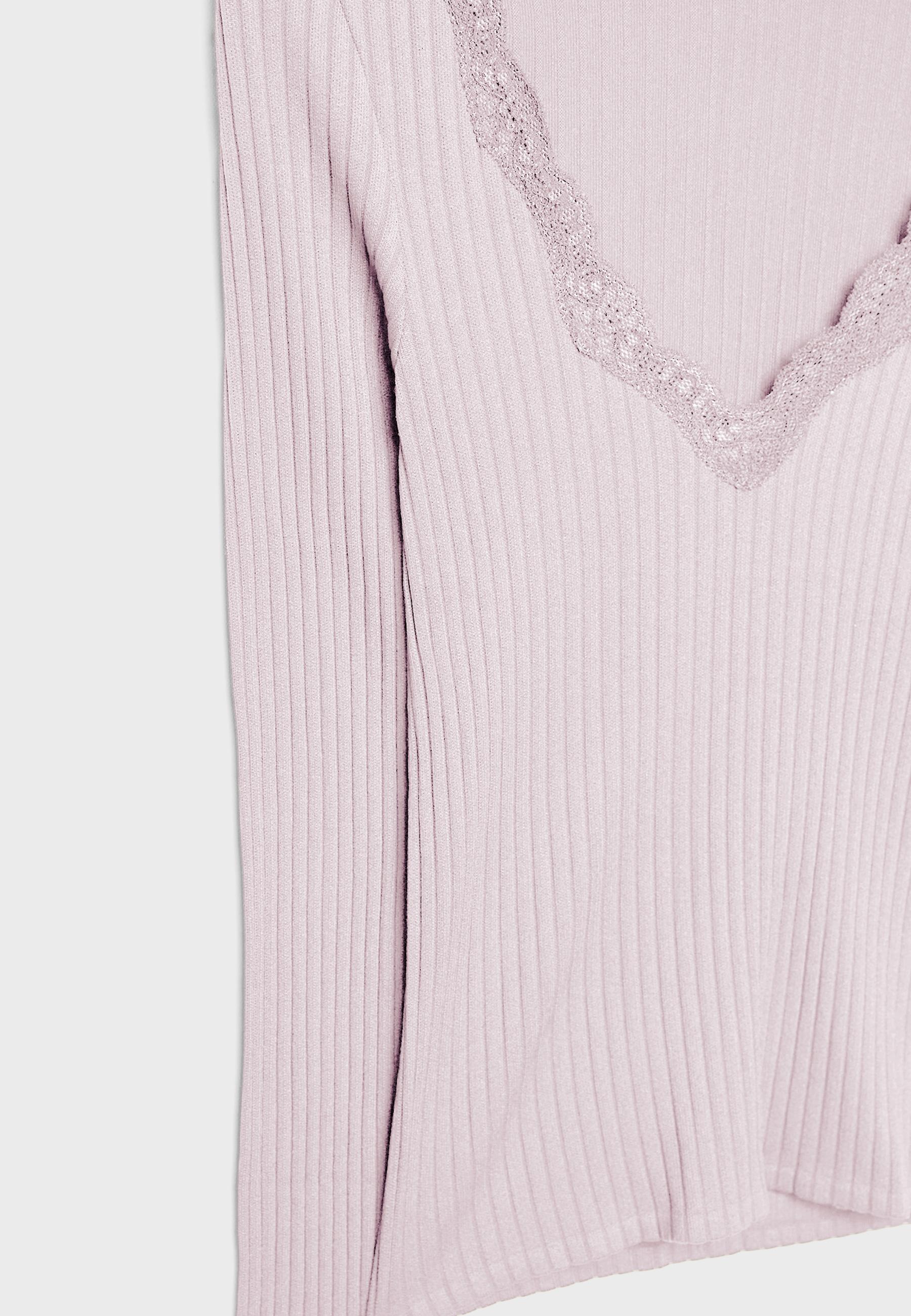 Seamless lace top — Salmon pink