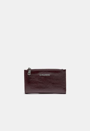 Basic zip-up purse — Burgundy 1