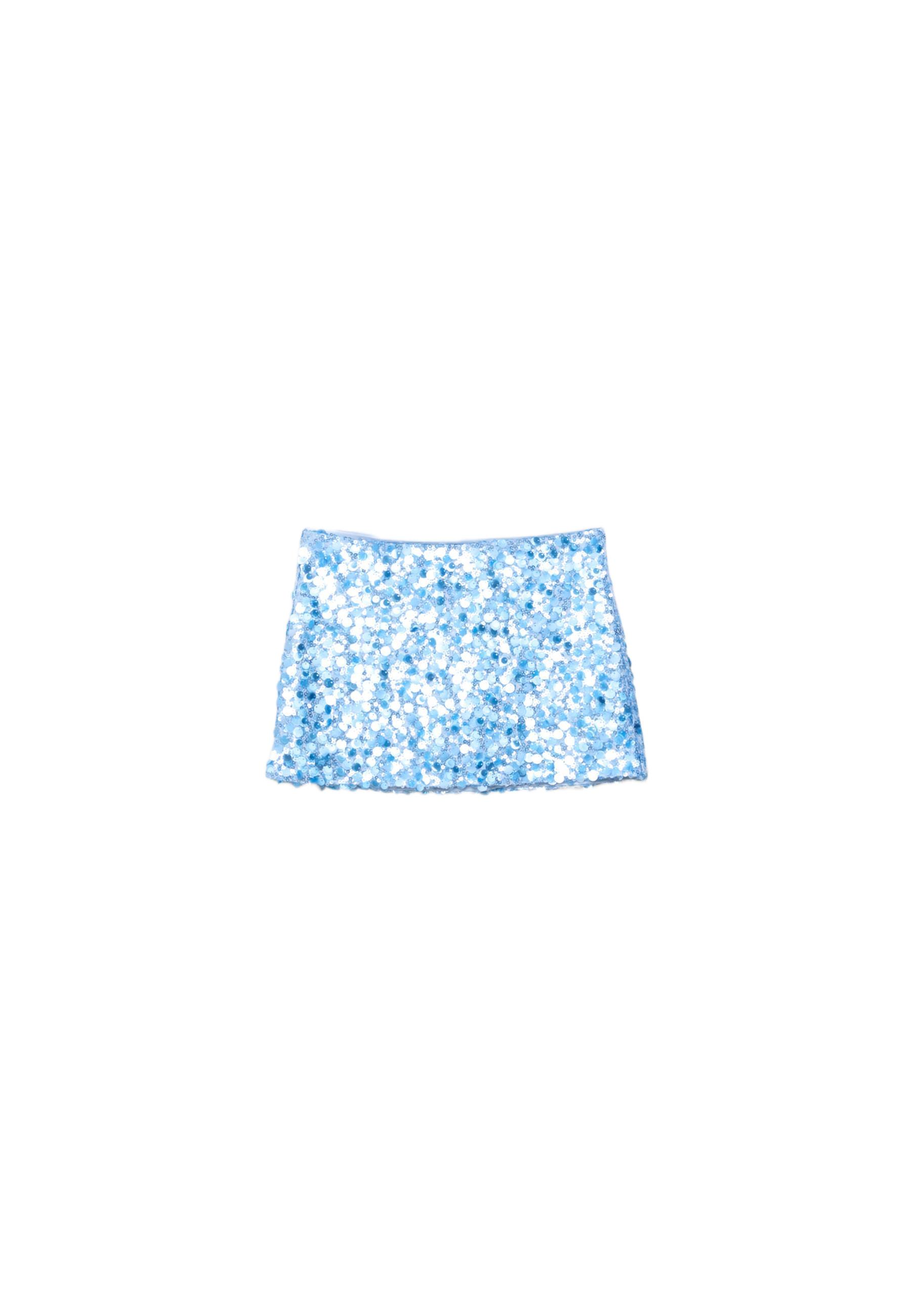 Sequin mini skirt — Blue